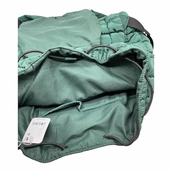 Brand New Free People FP Movement Quilted Carryall Backpack - Fuji Jade Green - Picture 7 of 10